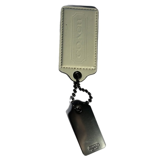 EVC Coach Leather Off White & Metallic Signature Duo Hang Tags Two! - Picture 6 of 8